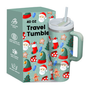 הדפסה מותאמת אישית חג המולד 40 עוז לסביבה מזון ידידותי כיתה נירוסטה בובת קיר כפול ואקום מבודד 6-12 שעות - Product Image 1