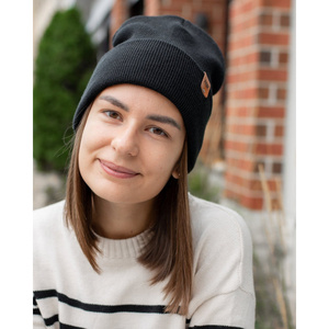 DB Sports Hats Traditional Solid Charcoal Black Cuffed Hat - Product Image 5