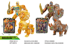 <strong>Rhino</strong> Monetization Machine Warrior Toy Activity Doll DIY TOY Lion Monetization Machine Warrior Animal Toy Transformation <strong>Robot</strong> - Product Image 3