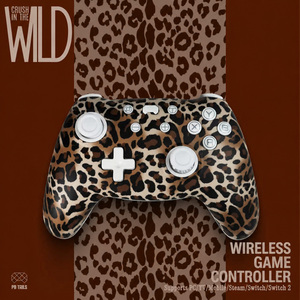 Controlador de Joystick Inalámbrico PB Leopard Amber Serie <span class=keywords><strong>Animal</strong></span> Pattern, 2.4GHz, Botón Turbo, Giroscopio de Seis Ejes - Product Image 1