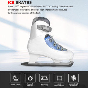 Patins à <span class=keywords><strong>glace</strong></span> d'hiver pour femmes, personnalisables en gros, haute résistance, lames en acier inoxydable, dessus en PVC résistant au froid, doublure en <span class=keywords><strong>fourrure</strong></span> - Product Image 2