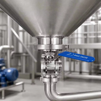 Robinet à boisseau sphérique manuel pour réservoir sanitaire, raccords à sertir/soudables, acier inoxydable, joint en PTFE, débit élevé, OEM Bayou-lok