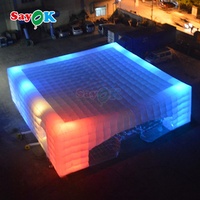 Tentes de discothèque portables, grande tente gonflable à LED pour mariage en plein air, fête d'anniversaire, événement de célébration