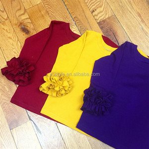 Chemises pour bébés filles, t-shirts en coton, hauts à volants, vêtements à manches longues pour enfants - Product Image 1
