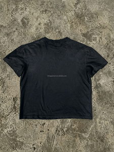 Men's Vintage Graphic T-<b>Shirt</b> Heavyweight Cotton DTG Printed Round Neck Oversize Short Sleeve <b>Waffle</b> Knit Distressed tshirt - Product Image 3