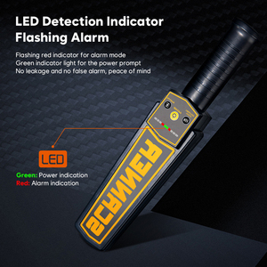 Détecteur de métaux portable, alarme par vibration, détection d'armes, de couteaux, de vis, piles AA - Product Image 5