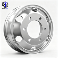 Jantes en alliage d'aluminium de type américain de 22,5x8,25, 22,5x7,5, 22,5x9, 22 pouces, personnalisées, 10 trous, pour pick-up, camionnette légère, remorque