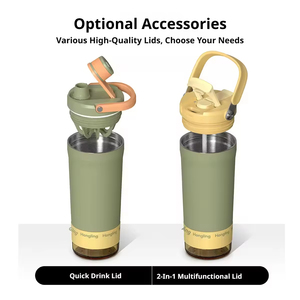 24oz/720ml Stainless Steel Cups with <b>Storage</b> Compartment and Quick Open Lid for Gym and Outdoor Use - Product Image 6