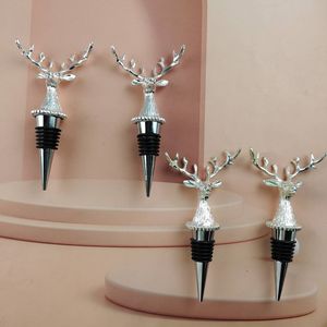 Tapón de Vino de Aleación de Zinc con Diseño de Alce Grande Navideño Dorado y Plateado, Utensilios de Cocina para Preservar el Vino - Product Image 3