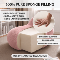 Fauteuil de sol individuel en tissu chenille, rembourré avec rembourrage en mousse haute densité, design moderne, pour appartement et hôtel, emballé sous vide