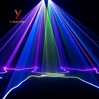 Lampe laser de scène RGB à semi-conducteurs à 2 têtes avec DMX512 et contrôle sonore automatique, éclairage à effets multi-faisceaux pour bars, discothèques et boîtes de nuit