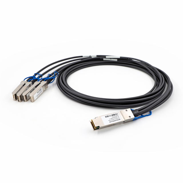 High Speed Copper Cable 100G QSFP28 to 4*25G SFP+ 28AWG DAC Direct Attach Active Copper Cables