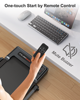 Tapis de marche pliable robuste avec poignée, capacité 300 lb, pour la maison et le bureau, machine de course portable