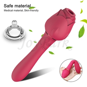 JoyPark Rose Vibratore a Bacchetta Rosso in Plastica, Ricaricabile USB, Vibratore per Punto G, 10 Velocità, 40dB, Senza Lattice, per Clitoride e Vagina - Product Image 2