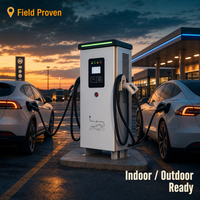 Borne de recharge rapide DC pour véhicules électriques 22 kW à double connecteur CCS2 OCPP 1.6 CE, sur pied