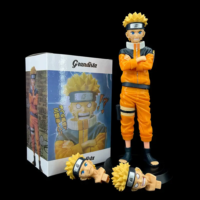 KEYF Anime Statues Naruto Uzumaki Naruto Can Change Face and Arms Anime Character Model Kit Toys Figurine Exquisite Decoration Crafts Gifts 10cm