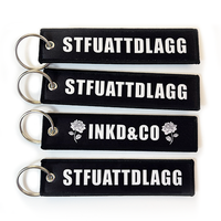 Creatieve duurzame op maat gemaakte logo borduurwerk sleutelhanger goedkope stoffen sleutelhanger metalen sleutelhanger blanco geborduurde sleutelhanger op maat gemaakte vorm