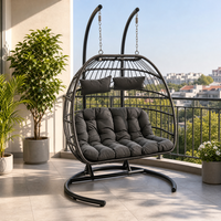 Fauteuil suspendu œuf en rotin pour extérieur, avec support, pour salon, patio, balcon, jardin - Vente en gros, personnalisable