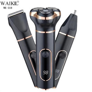 WAIKIL <span class=keywords><strong>tondeuse</strong></span> à cheveux professionnelle 3 en 1 lame détachable <span class=keywords><strong>tondeuse</strong></span> à cheveux sans fil coupe de cheveux Kit de toilettage appareil d'épilation pour hommes - Product Image 1