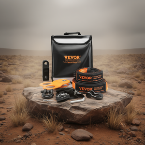 Kit de récupération tout-terrain Vevor 30000 Lbs, sangles de remorquage, manilles à D en nylon, bloc de récupération, poulie, 8 pièces - Product Image 2