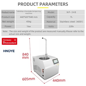 Machine à enrober le chocolat multifonctionnelle de petite taille, machine à tempérer le chocolat propre et hygiénique - Product Image 5