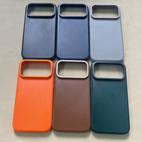 Casing iPhone 18 Pro Max dari Kulit Berlubang Pc+tpu, Bingkai Lensa Logam, Permukaan Melengkung, Pelindung Ponsel