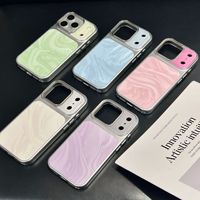 Coque de téléphone de luxe à motif vague d'eau pour iPhone 17 16 15 14 Pro Max, cadre électroplaqué, protection antichoc, coque arrière renforcée