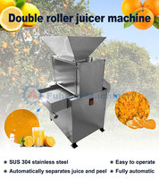 Commerciële multifunctionele citruspers voor sinaasappels, grapefruits en citroenen, met dubbele rollerpers