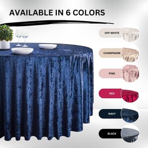 Custom <b>Round</b> Outdoors Party Banquet Wedding Spandex Velvet Woven Embroidered Durable Waterproof <b>Tablecloth</b> - Product Image 5