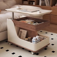 Table basse moderne en bois mobile extensible, table d'appoint de salon, meubles de maison avec fonction de chariot élévateur