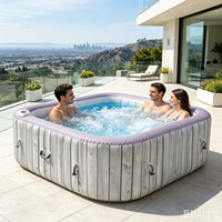 Bain à remous gonflable Drop Stitch, spa portable d'extérieur, bain de relaxation extérieur pour la vente au détail