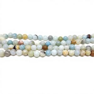 Collar de cuentas Jap Mala de amazonita tallada religiosa al por mayor, 6mm, rosario de 108+1 cuentas, hecho en India - Product Image 1