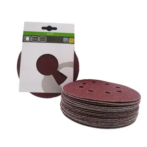 SATC 5 Inch 60 Grit Aluminum Oxide Sanding Disc Hook And Loop Sanding Disc For Wood And Metal
