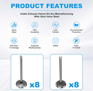 Для Nissan Atlas Basara Caravan Homy Van Система впуска двигателя 13201-VJ200 впускной клапан Nissan 13202-VJ200 выпускной клапан - Product Image 6