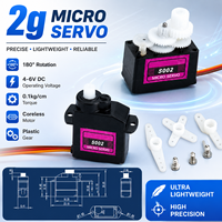 Micro Servomoteur à Engrenages 2g 6V DC Tower Pro S002 pour Hélicoptères, Avions, Bateaux et Voitures RC
