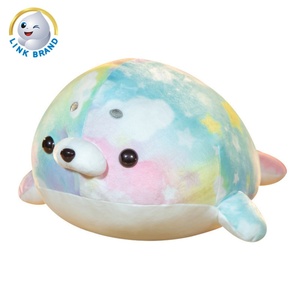 신상품 취침 장난감 스타 블루 바다 사자 동물 인형 장난감 씰 물방울 봉제 베개 - Product Image 1