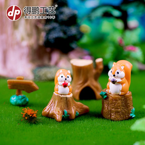 Adornos de Animales en Miniatura de Resina, Ardilla, Erizo, Decoración de Escritorio, Decoración del Hogar, Manualidades - Product Image 3