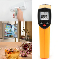 Termometer Laser inframerah IR, pengukur suhu nirkabel LCD Digital GM320 untuk penggunaan industri & Rumah Tangga