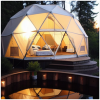 Tente Dôme en PVC de Luxe Imperméable pour Glamping avec Salle de Bain Intégrée, Vente en Gros OEM 3/5/6/8/12/15/20M