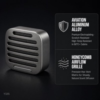 Diffuseur d'arômes pour voiture à fixation sur grille d'aération, en alliage d'aluminium aviation, grille nid d'abeille, fixation magnétique rapide, compact