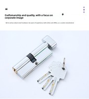 Cylindre de serrure en alliage de zinc de qualité européenne en gros, quincaillerie de porte pour chambre à coucher et pièce, cylindre de serrure antivol