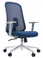 Chaise de bureau ergonomique moderne en maille avec soutien lombaire réglable et conception pivotante inclinable