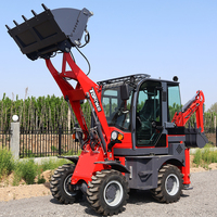 2.5 Ton TBL388 kapasitas tinggi pemuat ujung depan roda penggerak empat roda Backhoe Loader untuk dijual