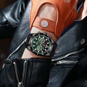 Montre homme REWARD RD83008M, étanche, chronographe lumineux, date, bracelet en silicone, quartz. - Product Image 5