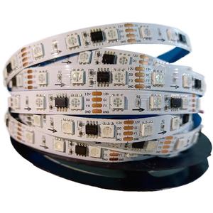 Tira de <span class=keywords><strong>LED</strong></span> WS2812B de <span class=keywords><strong>50</strong></span> <span class=keywords><strong>Metros</strong></span>, RGB, 3000K-6000K, 12V/5V CC, para Cocina, Efecto Fuegos Artificiales, Rojo, Azul, Verde - Product Image 6