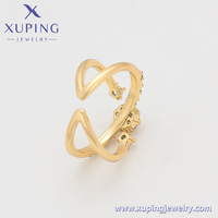 X000800246 xuping Jewelry Großhandel die beiden Ringe sind ineinandergreifende Mode 14 Karat vergoldeten Fingerring