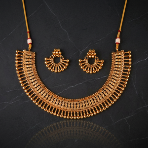 Ensemble de colliers faits main en laiton antique plaqué or, sans nickel ni plomb, pour mariage - Product Image 3