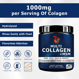 ODM OEM Multi-collagène MSM Chondroïtine Sulfate Glucosamine Chlorhydrate Produits de Beauté Poudre de Qualité Alimentaire - Product Image 5