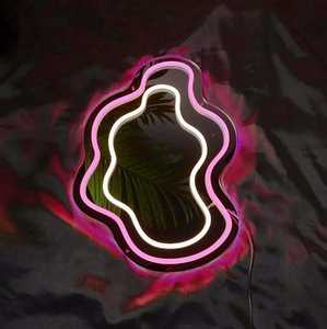 Letrero LED de Neón con Espejo Ondulado Moderno, Personalizable, Decoración para el Hogar y Centros Comerciales, Regalo de Regreso a Clases - Product Image 3