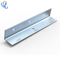 Support triangulaire multi-trous en acier au carbone pour collier de serrage de tuyau anti-sismique, électrogalvanisé, conforme NFPA, compatible 1 "/1-1/4"